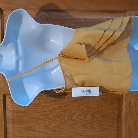 NWT Anthropologie Bishop + Young Sunflower Yellow One Sleeve Camisole Top - Picture 6 of 9